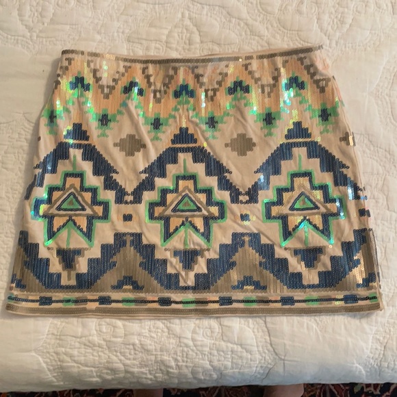 XS metallic sequin mini skirt - Picture 1 of 3